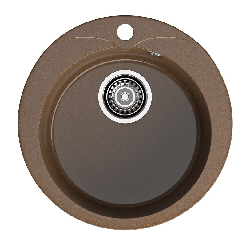 Изображение товара Кухонная мойка GranFest Rondo R-480 терракот, 47.5 см, искусственный камень