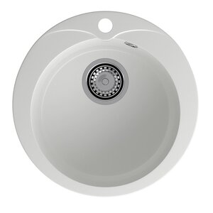Изображение товара Кухонная мойка GranFest Rondo R-480 из искусственного мрамора белая