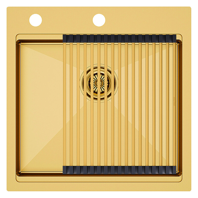 Изображение товара Мойка кухонная Paulmark Kroner-Pro PM705151-BG брашированное золото