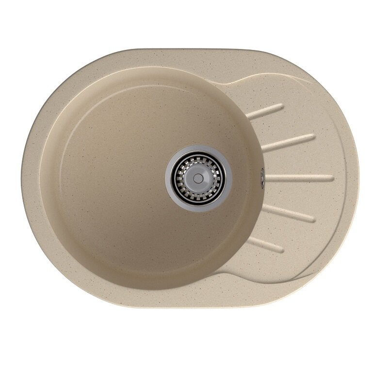 Изображение товара Кухонная мойка GranFest Rondo R-580L кашемир 57.9x44.5 см из искусственного мрамора