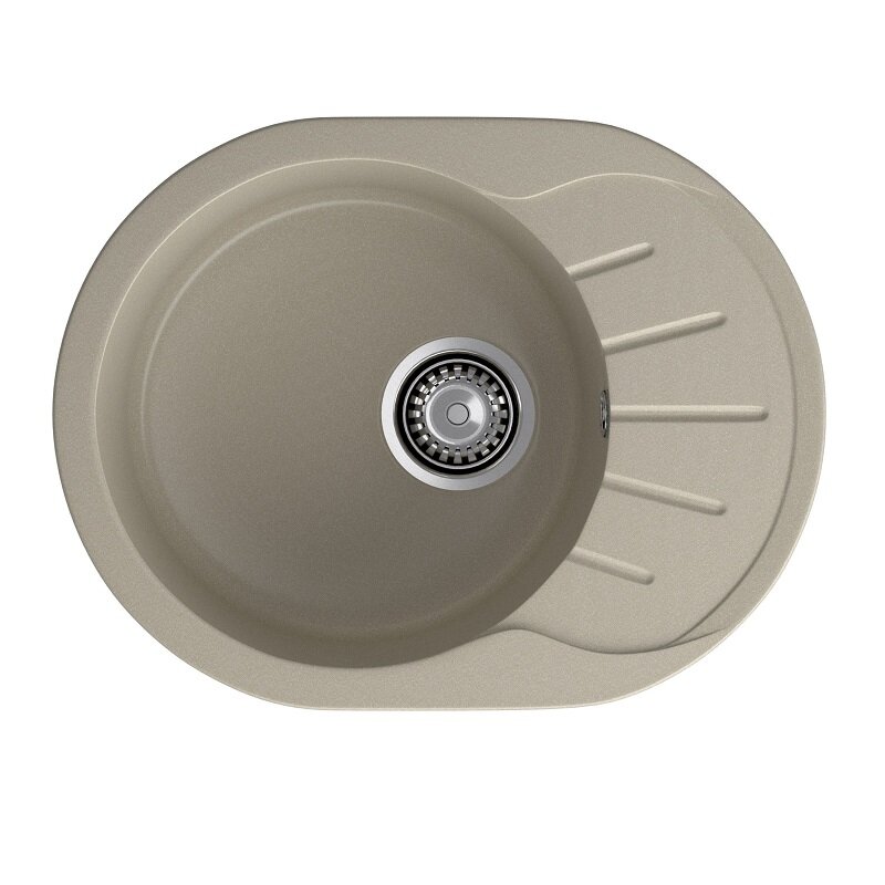 Изображение товара Кухонная мойка GranFest Rondo R-580L топаз 57.9x44.5 см искусственный мрамор