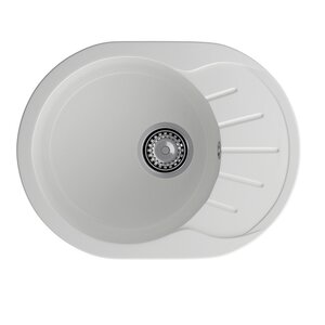 Изображение товара Кухонная мойка GranFest Rondo R-580L иней, 57.9 х 44.5 см