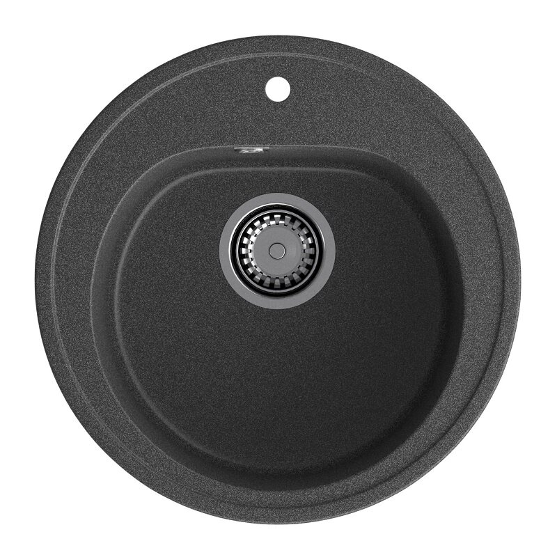 Изображение товара Кухонная мойка GranFest Rondo R-510 из искусственного камня, графит, размер 50.5x50.8 см