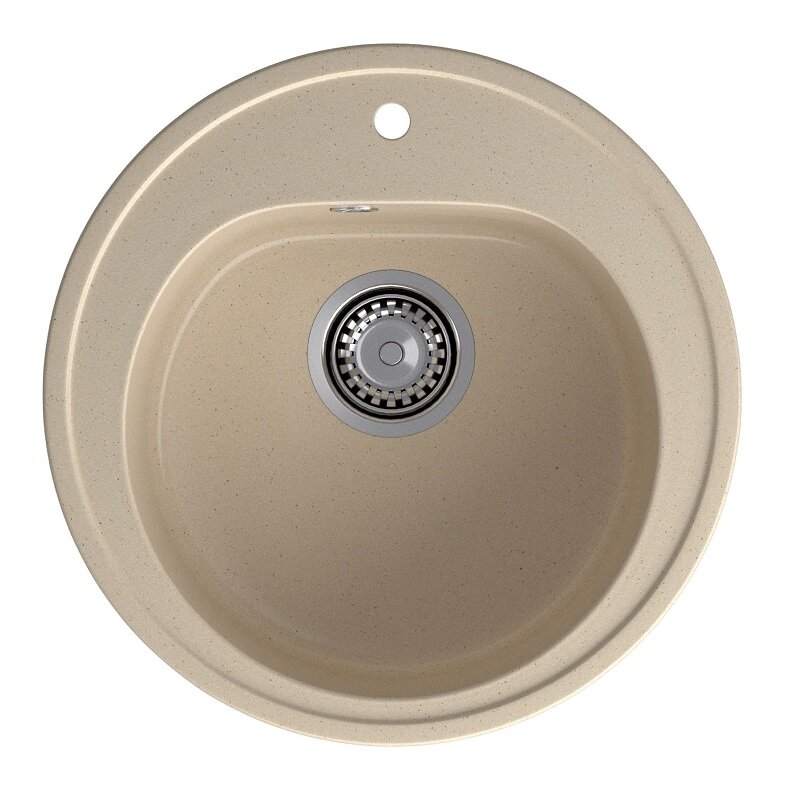 Изображение товара Кухонная мойка GranFest Rondo R-510 кашемир 50.5 х 50.8 см искусственный мрамор