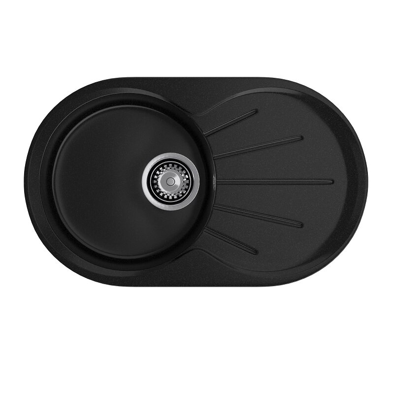Изображение товара Кухонная мойка GranFest Rondo R-750L черный 74.6 х 45.5 см