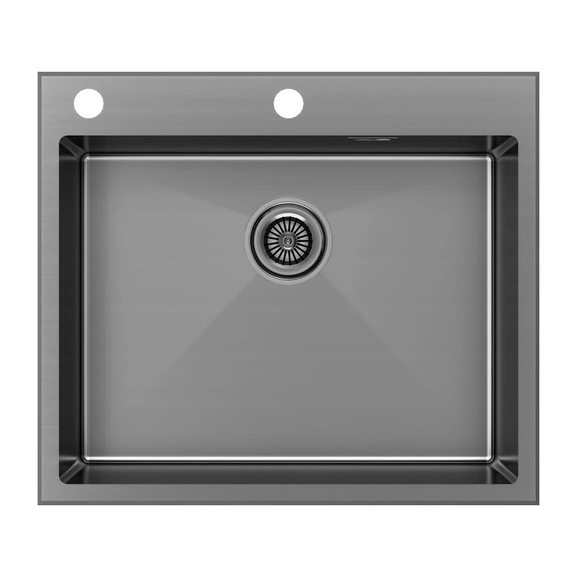 Изображение товара Мойка Paulmark Kroner-Edge PM775951-GM из вороненой стали с шумоизоляцией