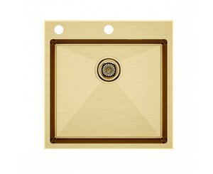 Изображение товара Кухонная мойка Paulmark Kroner-Edge PM775151-BG золото брашированная