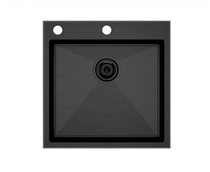 Изображение товара Мойка кухонная Paulmark Kroner-Edge PM775151-GM из нержавеющей стали с угловым монтажом