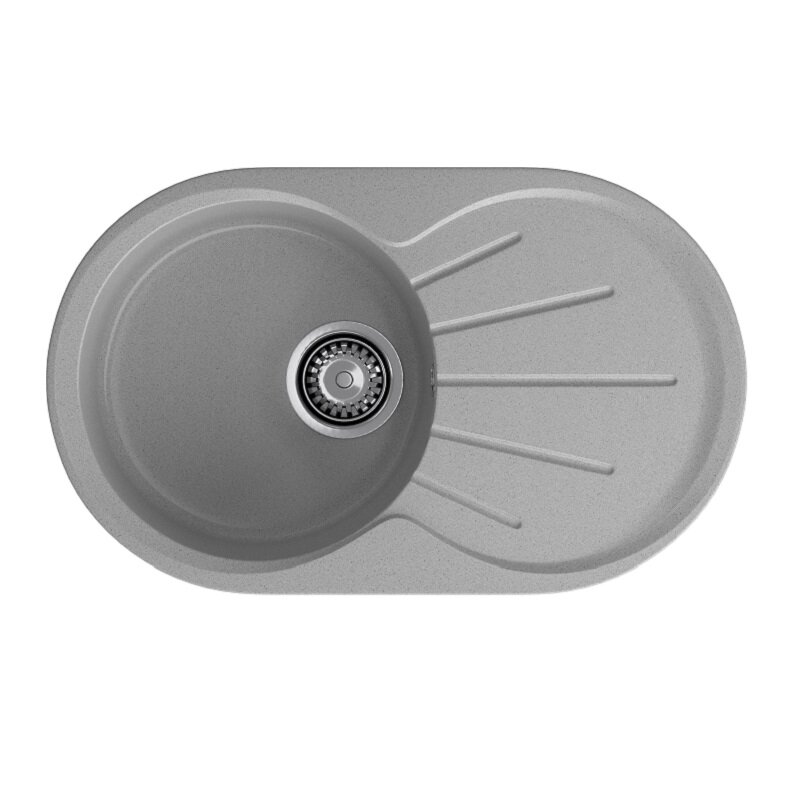 Изображение товара Кухонная мойка GranFest Rondo R-750L серый искусственный камень 74.6x45.5 см