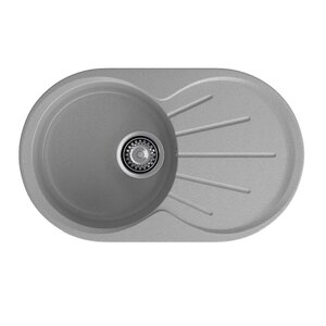 Изображение товара Кухонная мойка GranFest Rondo R-750L серый искусственный камень 74.6x45.5 см