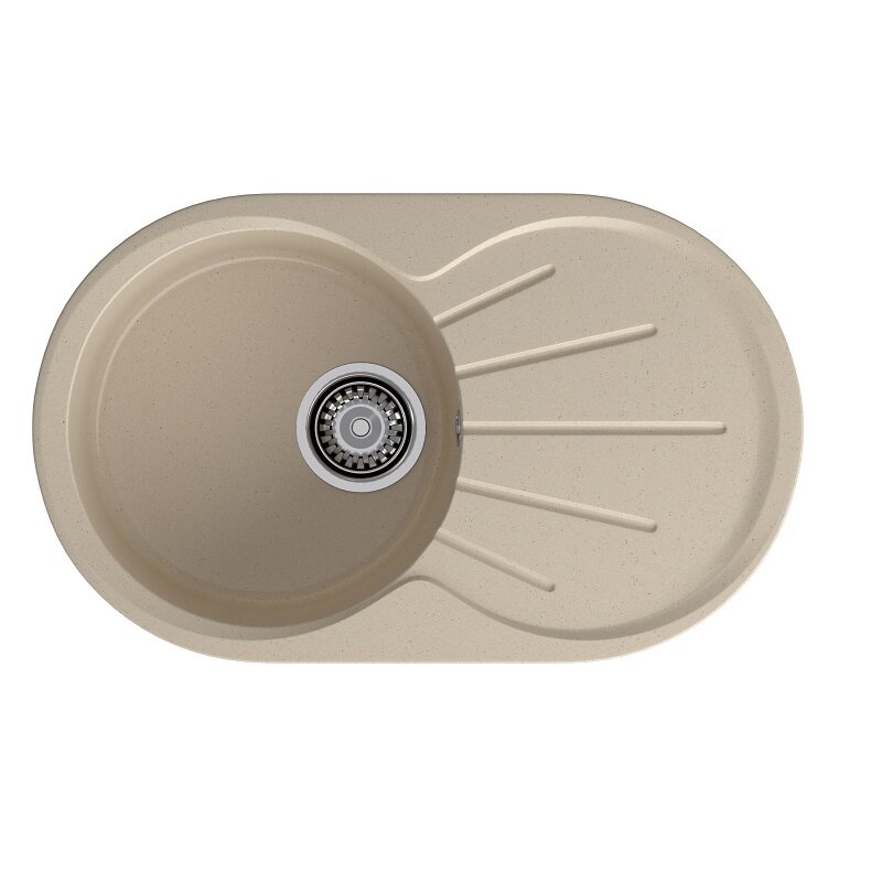 Изображение товара Кухонная мойка GranFest Rondo R-750L кашемир 74.6х45.5 см реверсивная искусственный мрамор