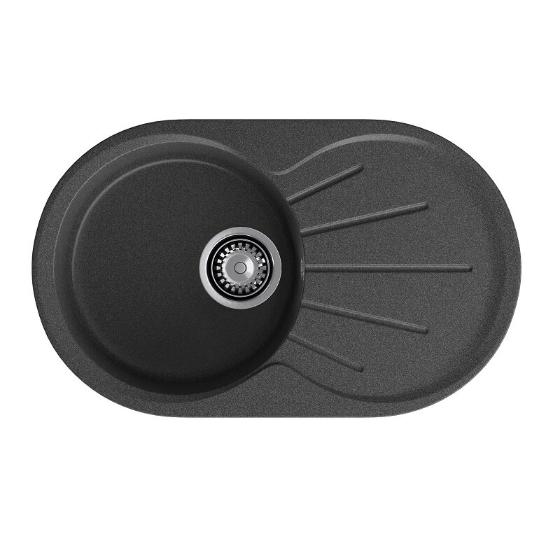 Изображение товара Кухонная мойка GranFest Rondo R-750L графит 74.6х45.5 см
