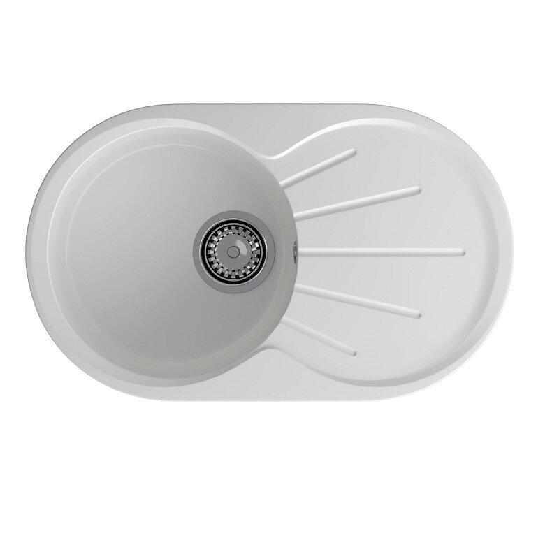 Изображение товара Кухонная мойка GranFest Rondo R-750L иней 74.6х45.5 см коричневый искусственный мрамор