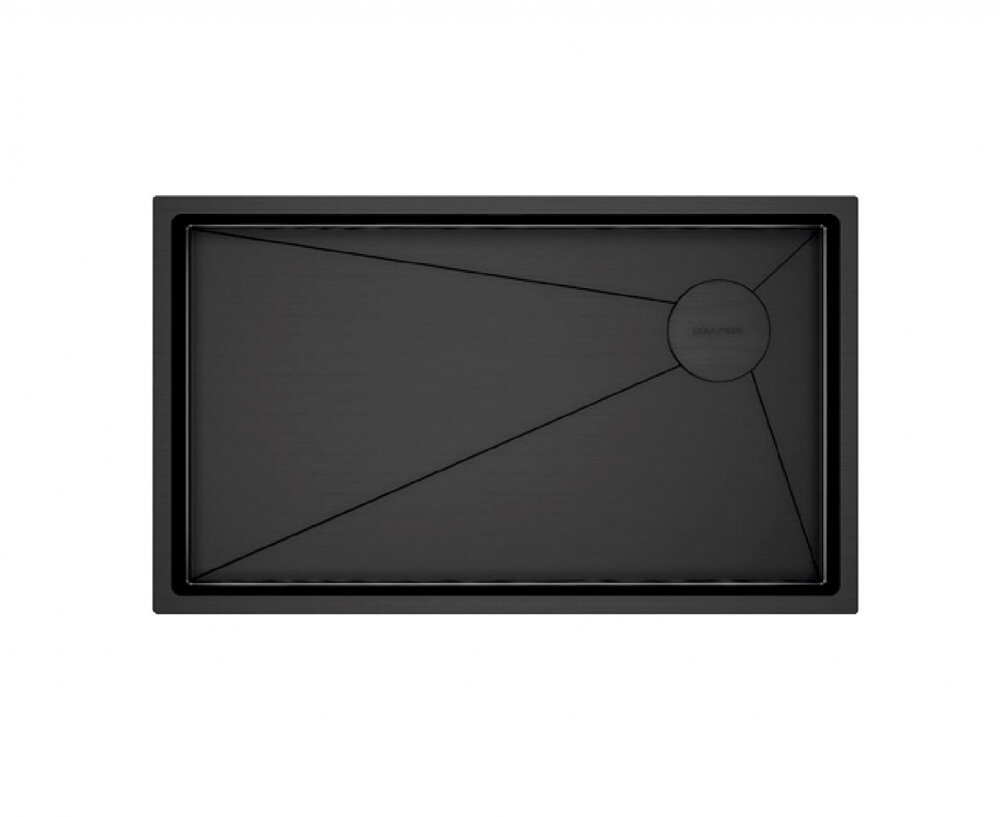 Изображение товара Paulmark Next-Skew-740: угловая мойка из нержавеющей стали 74 см, вороненая сталь