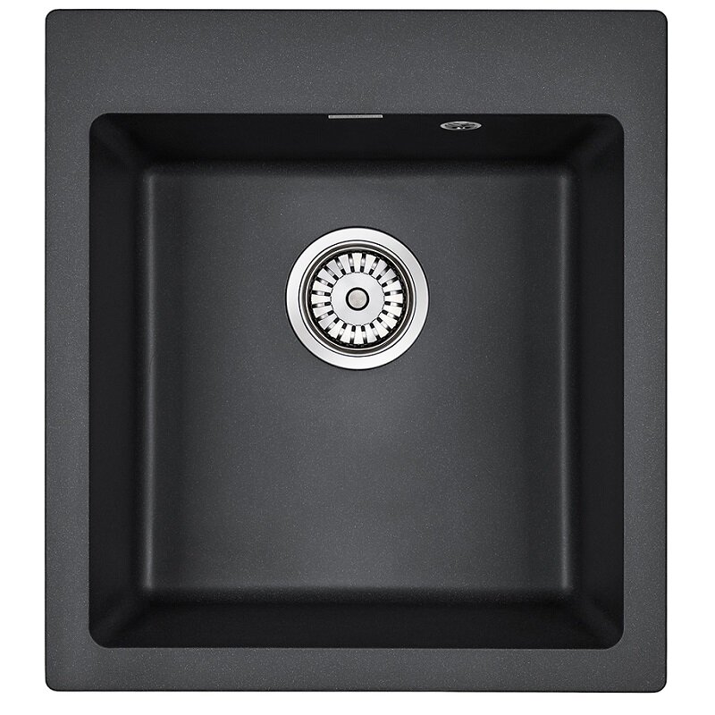 Изображение товара Кварцевая кухонная мойка Paulmark Kante 45 антрацит, 46х51, матовая Германия
