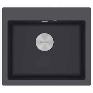 Изображение товара Мойка кухонная Paulmark Kante 60, PM106052-AN, 60 см, кварцевая, антрацит
