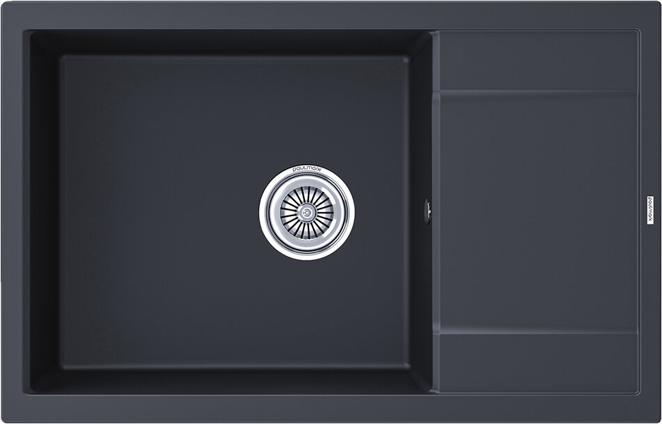 Изображение товара Кухонная мойка Paulmark Flugen PM317850-AN, 78 см, кварцевая, антрацит