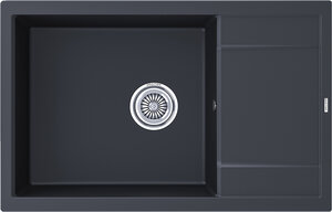 Изображение товара Кухонная мойка Paulmark Flugen PM317850-AN, 78 см, кварцевая, антрацит