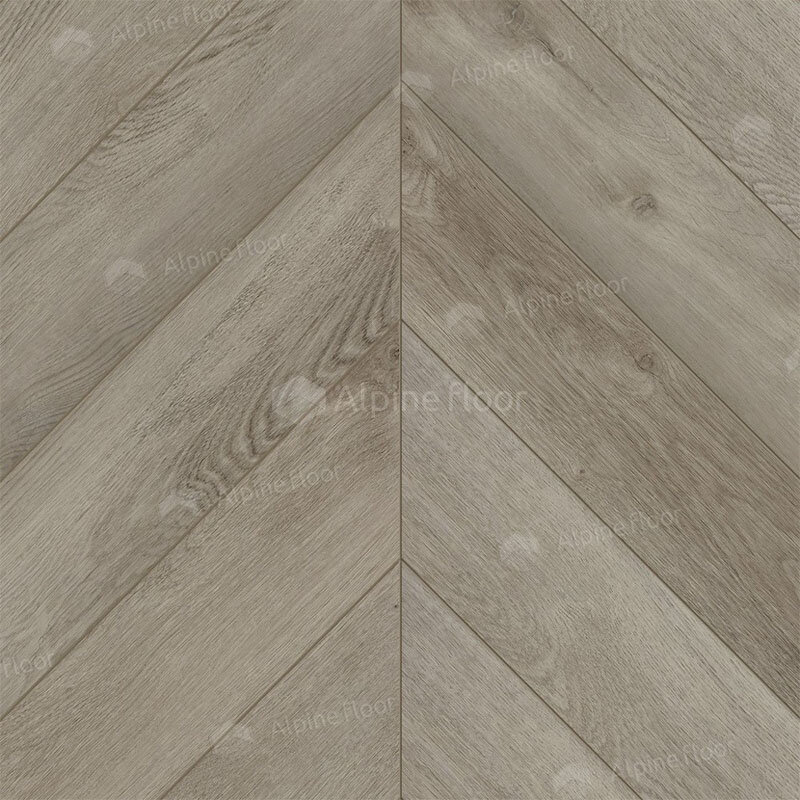 Изображение товара Виниловый ламинат Alpine Floor Chevron Alpine LVT, ECO 20-1, планка 12.7 х 55.5 см, декор Дуб Фантазия, клеевой, 2.5 мм