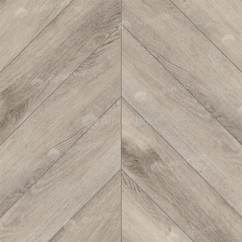 Изображение товара Виниловый ламинат Alpine Floor Chevron Alpine LVT, ECO 20-8, планка 12.7 х 55.5 см, декор Дуб Исида, клеевой, 2.5 мм