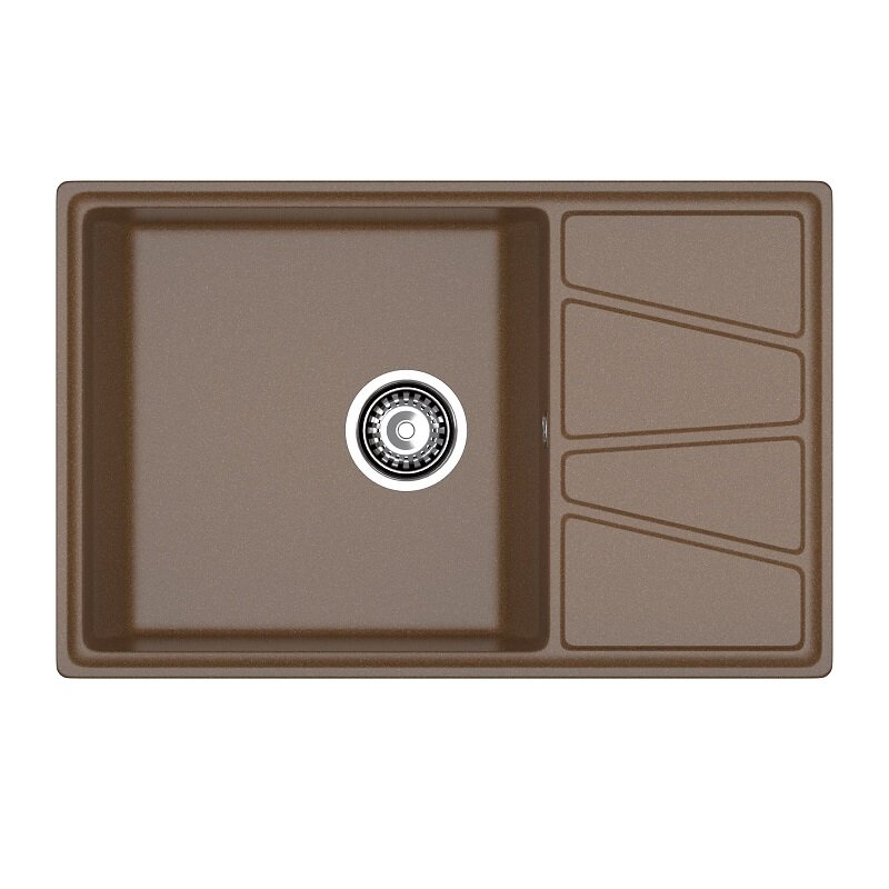 Изображение товара Кухонная мойка GranFest Vertex V-780L терракот 78х50 см искусственный мрамор Изображение товара Кухонная мойка GranFest Vertex V-780L терракот 78х50 см искусственный мрамор