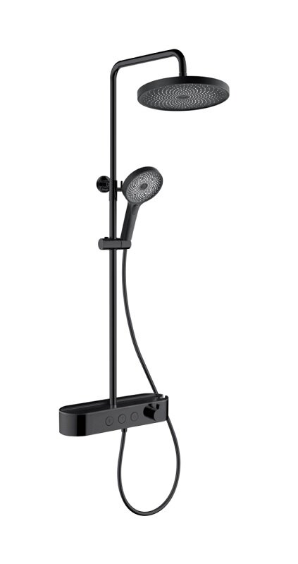 Изображение товара Душевая система Aquame AQM8009B с каскадным изливом черная
