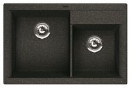Изображение товара Кухонная мойка Florentina Касси 780 черный матовый с двумя раковинами и гарантией 5 лет