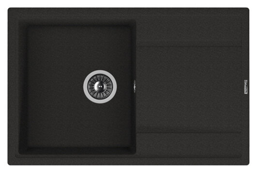 Изображение товара Кухонная мойка Florentina Липси 780 черная из искусственного камня с двумя раковинами