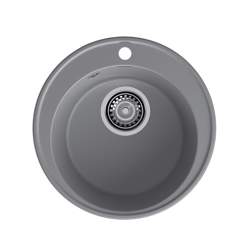 Изображение товара Кухонная мойка GranFest Quarz 08 47.9x47.9 см темно-серая искусственный кварц