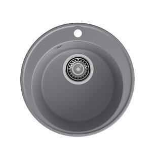 Изображение товара Кухонная мойка GranFest Quarz 08 47.9x47.9 см темно-серая искусственный кварц