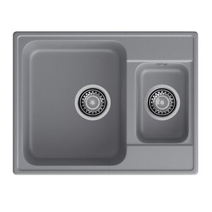 Изображение товара Кухонная мойка GranFest Quarz 09 темно-серый 61.7x47.8 см 1,5-чашевая