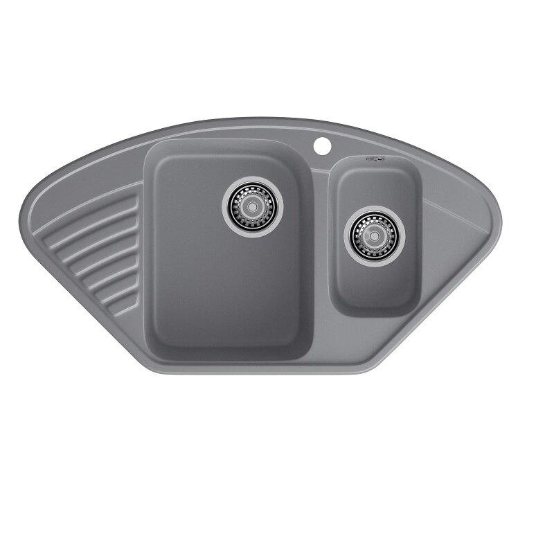 Изображение товара Кухонная мойка GranFest Quarz 14 темно-серый 92.7x49.7 см угловая