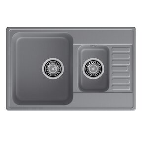 Изображение товара Кухонная мойка GranFest Quarz 21К темно-серый, 73.7 x 48 см