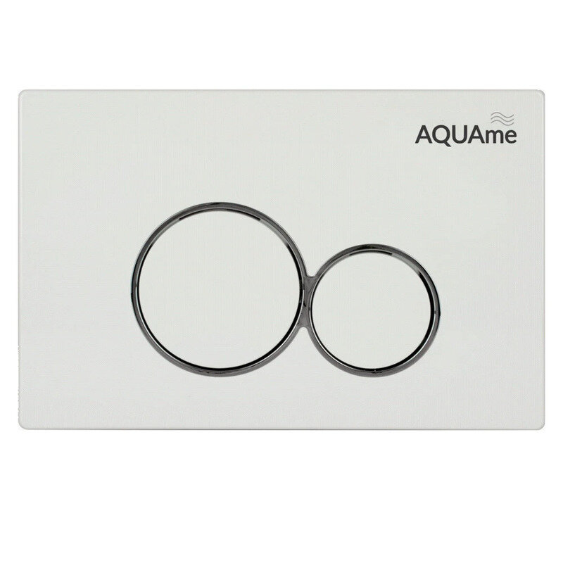 Изображение товара Клавиша смыва AQUAme AQM4101W механическая белая для унитаза