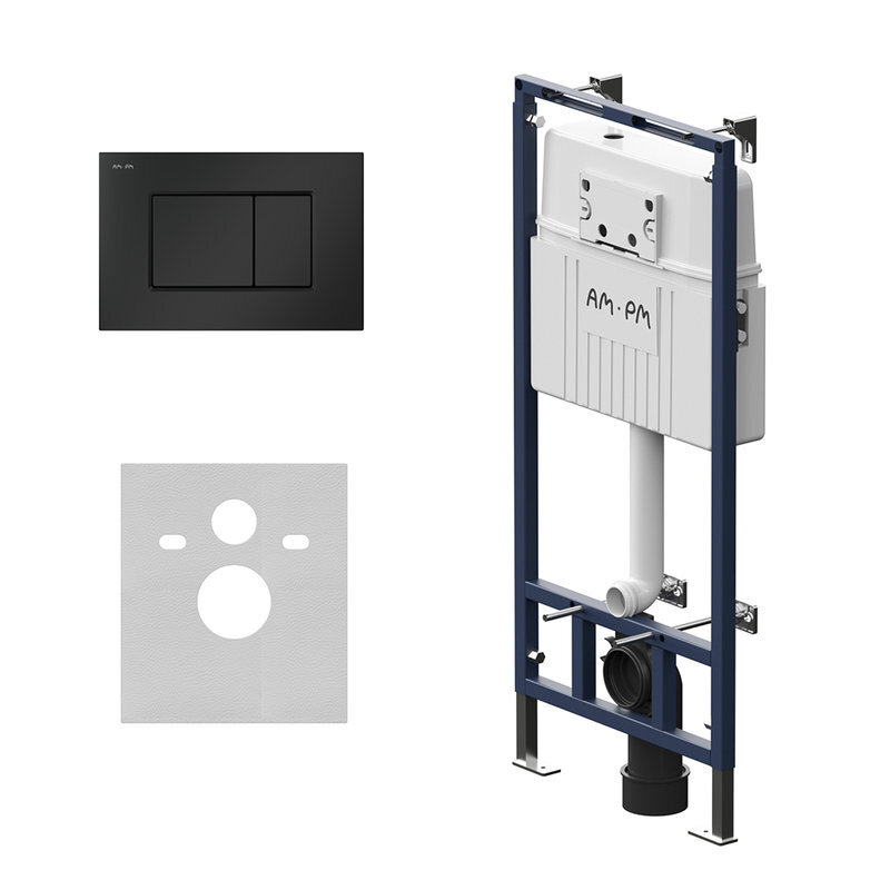 Изображение товара Инсталляция для подвесного унитаза Am.Pm MasterFit с клавишей ProC S черный матовый