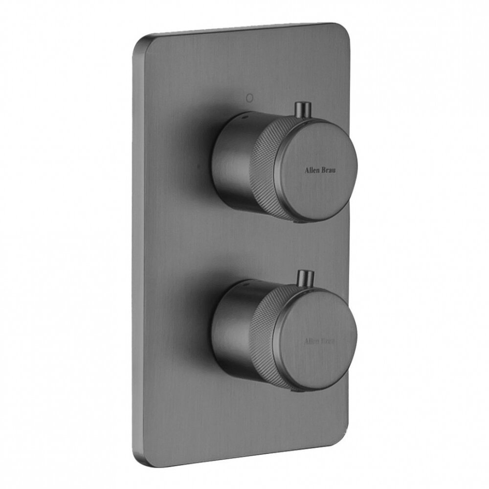 Изображение товара Смеситель Allen Brau Priority V.2 для ванны и душа термостатический на 3 потребителя цвет графит бр