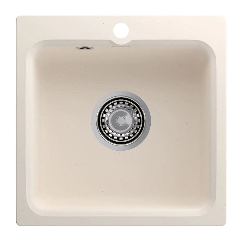 Изображение товара Кухонная мойка GranFest Smart 430 белый 43x43 см искусственный мрамор