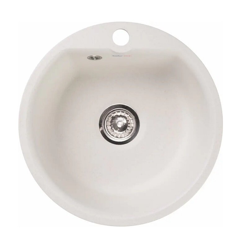 Изображение товара Кухонная мойка GranFest Smart 435 белый, 43.4 x 43.4 см