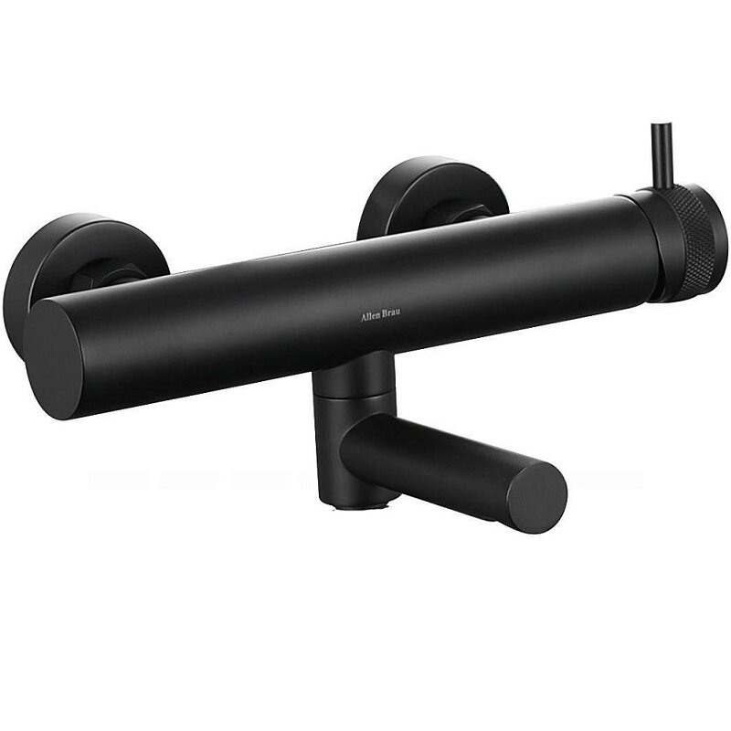 Изображение товара Смеситель для ванны и душа Allen Brau Priority 5.31B10-31 черный матовый с поворотным изливом