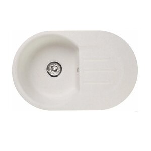 Изображение товара Кухонная мойка GranFest Smart 685 L овальная белая из искусственного камня 68.1x43.3 см