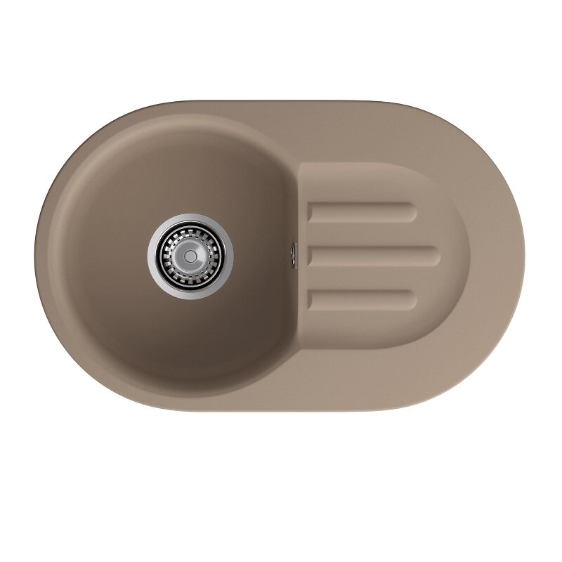 Изображение товара Кухонная мойка GranFest Smart 685 L песочный - овальная, 68x43 см Изображение товара Кухонная мойка GranFest Smart 685 L песочный - овальная, 68x43 см