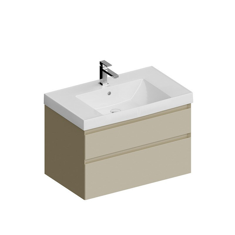 Изображение товара Тумба под раковину Kerama Marazzi Cubo/Кубо CUB.80.2LIM, 80 см, цвет лимо матовый