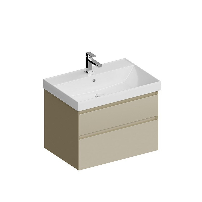 Изображение товара Тумба под раковину Kerama Marazzi Cubo CUB.70.2LIM, 70 см, цвет лимо матовый