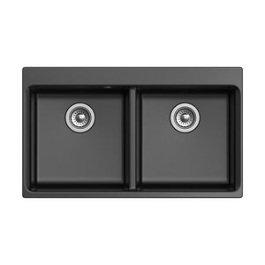 Изображение товара Кухонная мойка Rivelato Axel X-90-2D черный из искусственного камня 87x52 см