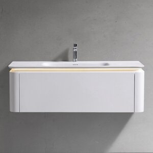 Изображение товара Тумба с раковиной Black&White Universe 120 см, U925.1200, матовый молочный белый