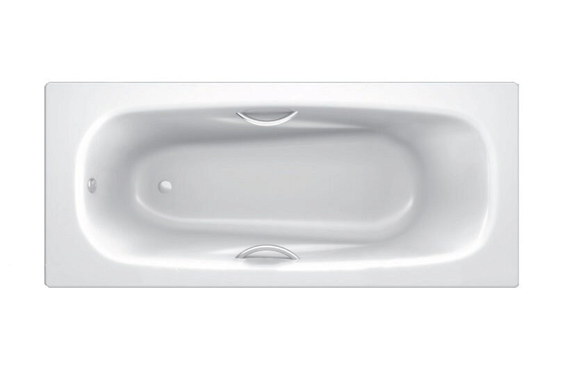 Изображение товара Стальная ванна BLB Anatomica B75LTH001 handles HG 170х75 см, прямоугольная, белая