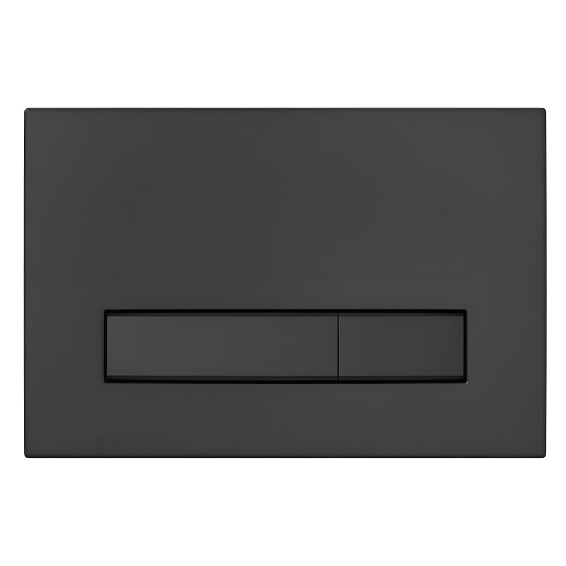 Изображение товара Клавиша смыва Berges Atom Line 049227 SoftTouch черная двухрежимная для унитаза