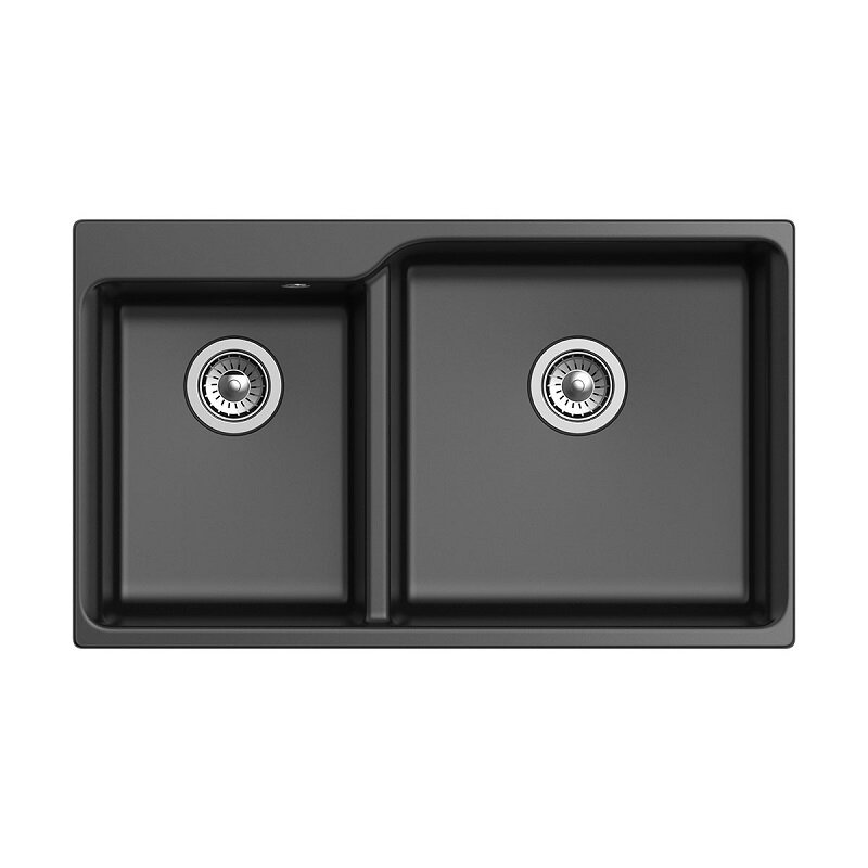 Изображение товара Кухонная мойка Rivelato Axel X-90D антрацит, искусственный камень, 86 x 51 см