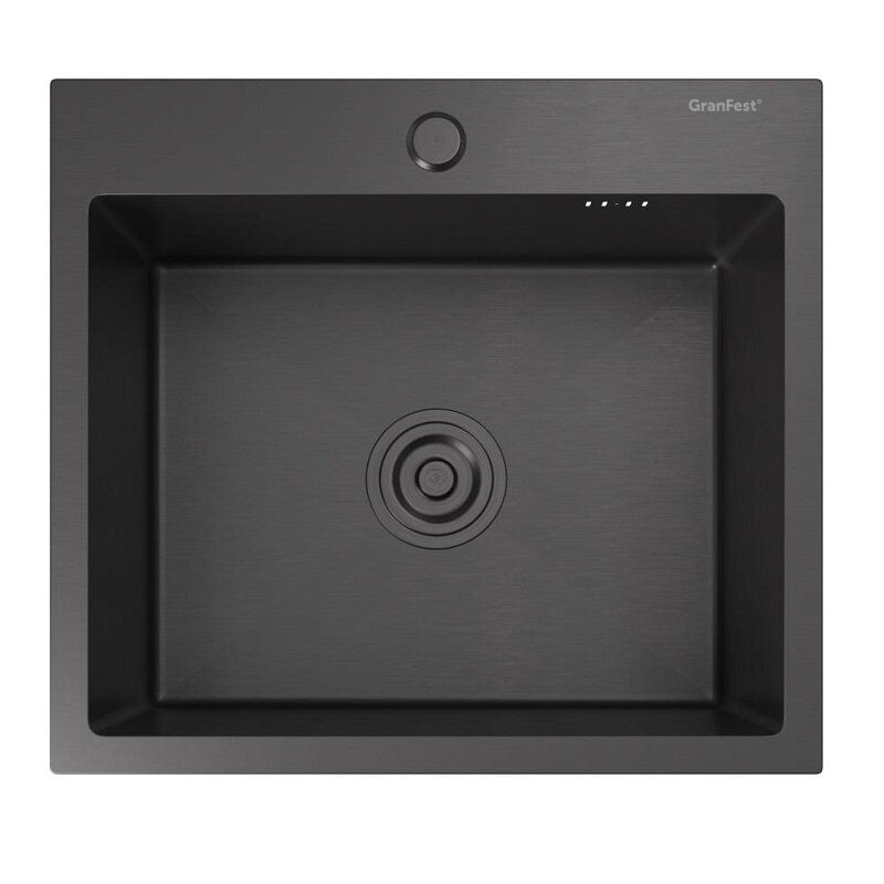 Изображение товара Кухонная мойка GranFest Metal 5045 PVD графит, 50 x 45 см