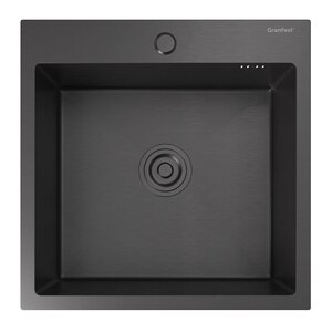 Изображение товара Кухонная мойка GranFest Metal 5050 PVD графит, 50 x 50 см